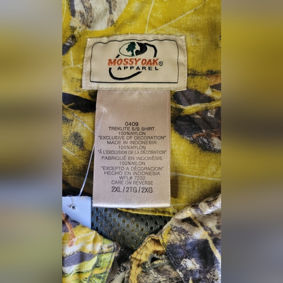 MOSSY OAK | Camouflage Short Sleeve Men's Button Down | Size 2X - Picture 4 of 10